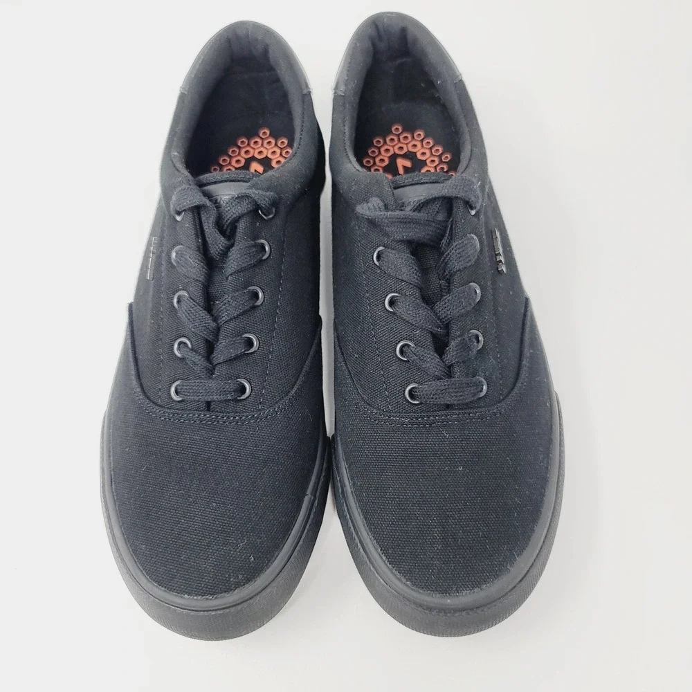 Lugz Mens Sneakers Size 9 M Black Casual Canvas Shoes MFLIPC-001